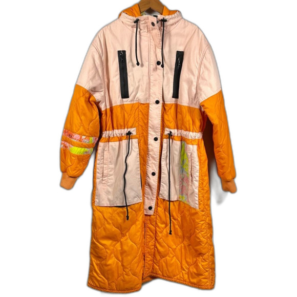 We The Free For Free People Neon Colorful Quilted Firefly Parka Size Small - Picture 4 of 16